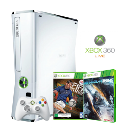 Console Xbox 360 4GB + 2 Jogos + Controle Sem Fio + 1 Mês de Live